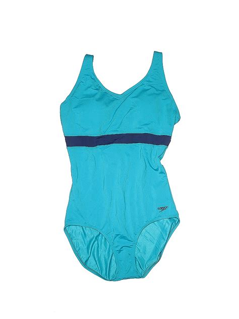 Speedo Blue One Piece Swimsuit Size 12 48 Off Thredup