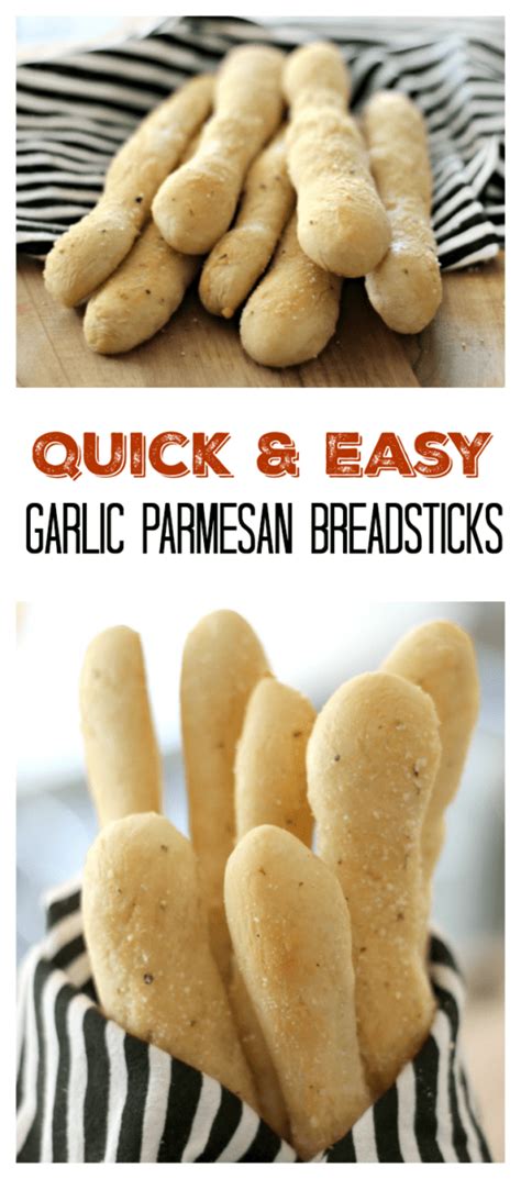 Quick Garlic Parmesan Breadsticks Recipe Gluesticks