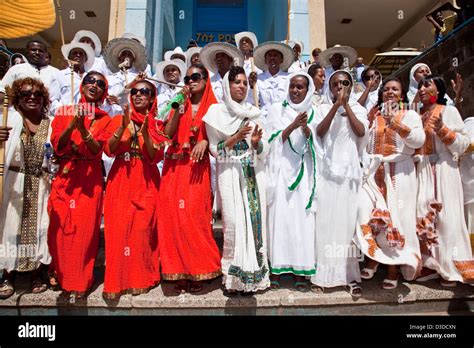 Ethiopian People Celebrating Timkat (The Festival of Epiphany), Gondar ...