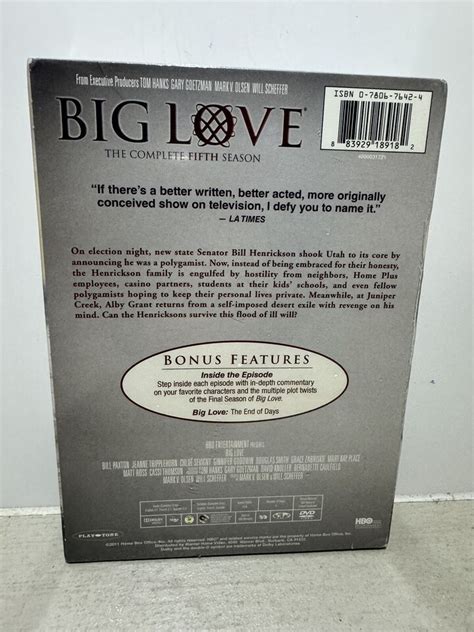 Big Love Complete Fifth Season Series Tv Show Dvd Box Set New Bill