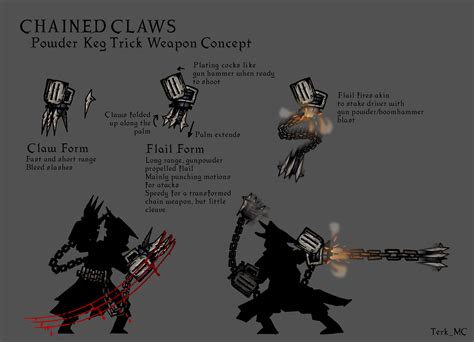 Chained Claws, a Powder Keg weapon concept art : r/bloodborne