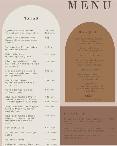 Menu 1 — Jasper's