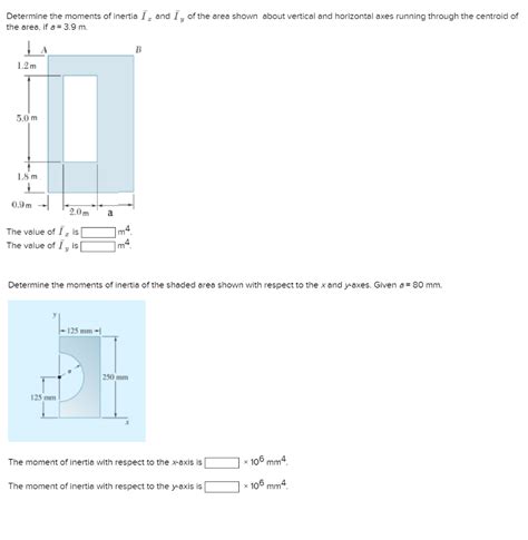 Solved Determine The Moments Of Inertia I And Y Of The Chegg