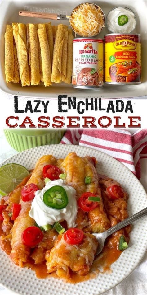 Lazy Enchiladas Frozen Taquito Dinner Casserole