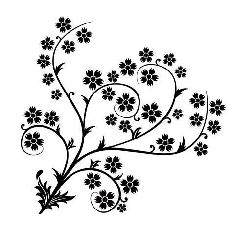 black white flower silhouette 4462920 Vector Art at Vecteezy