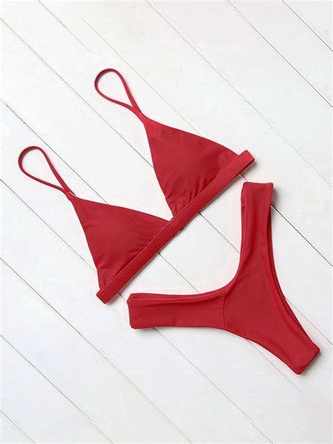 Emmiol Kostenloser Versand 2024 Push Up Mikro Bikini Set Burgund M Von