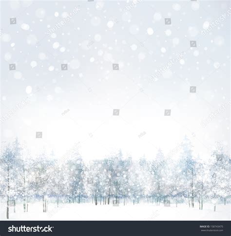 Vector Winter Scene Forest Background Stock Vector (Royalty Free) 158743475