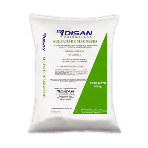 Fertilizante Sulfato De Magnesio X Kg Disan Agro Croper