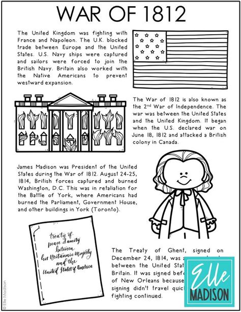 Worksheets On The War Of 1812