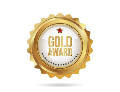 Premium Vector | Gold Award badge vector illustration