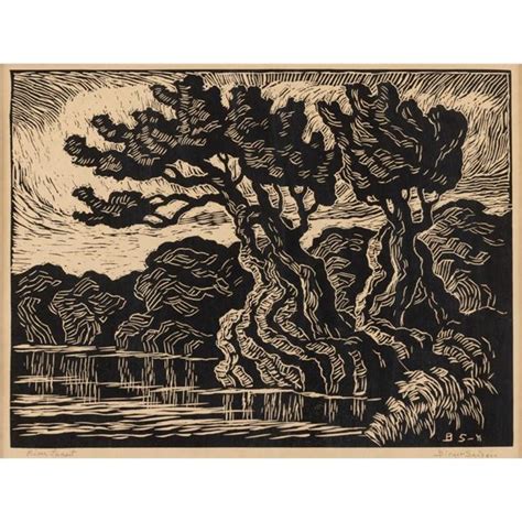 Birger Sandzen Woodcut Print