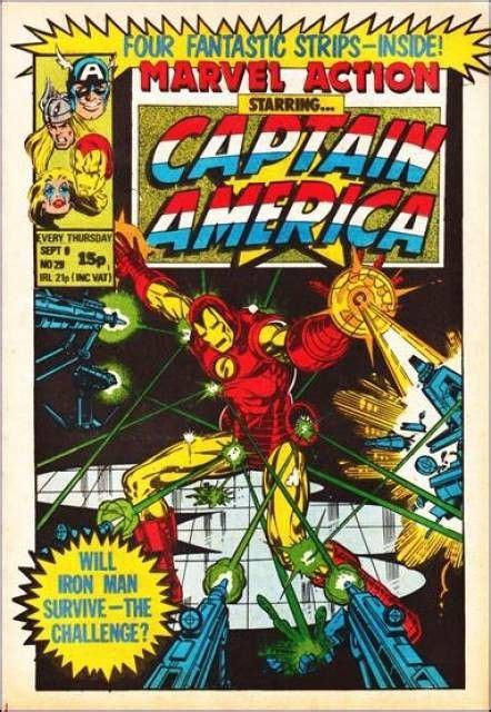 The Cover To Captain America Comic Book Featuring An Iron Man And Two