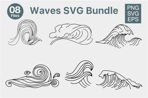 Ocean Waves Svg Bundle Graphic By Skalling Dygital Creative Fabrica