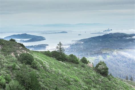 San Francisco Bay From Mount Tamalpais East Peak Stock Photo Image