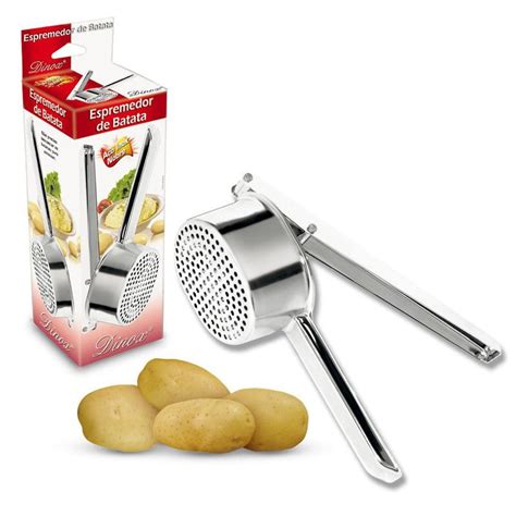 Amassador Espremedor De Batatas Purê e Legumes Inox Dinox