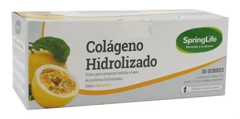 Colageno Hidrolizado Sabor Maracuya Sobres Springlife Mercadolibre