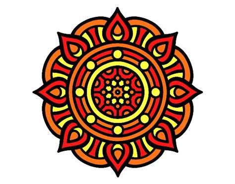 Colored Page Mandala Fire Points Painted By User Not Registered