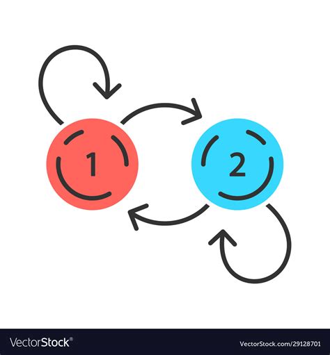 State diagram color icon system behavior object Vector Image