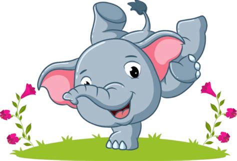 Elephant Happy Vector Art Png The Happy Elephant Is Doing The