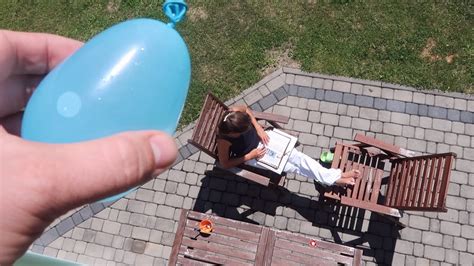 Falling Water Balloon Prank - YouTube