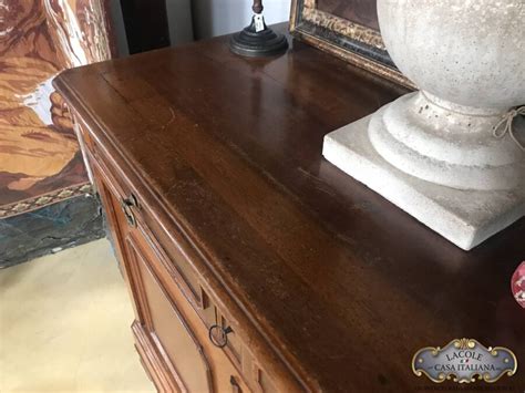 Credenza Antica In Legno Di Noce Mob Lacole Casa Italiana