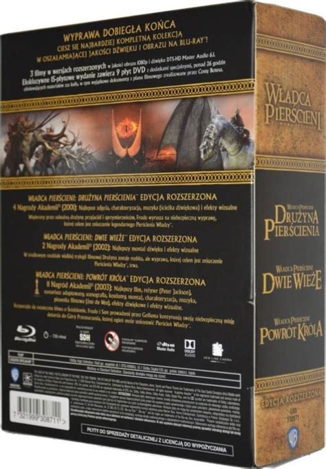 Władca Pierścieni Trylogia Edycja Rozszerzona 6 Bd 9 Dvd Film Dvd