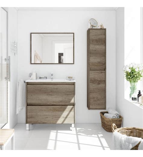 Pack mueble baño Deva 2c 80cm Nordik lavabo y col Topmueble