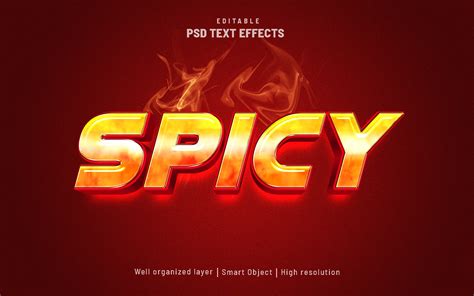 Spicy Hot Editable Text Effect Psd Layer Styles ~ Creative Market