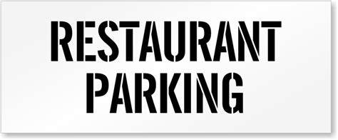 Restaurant Parking Signs