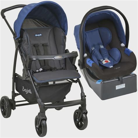 Conjunto Carrinho de Bebê Ecco Azul Travel System Bebê Conforto