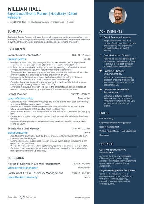 Event Planner Cv Examples And Guide For 2025