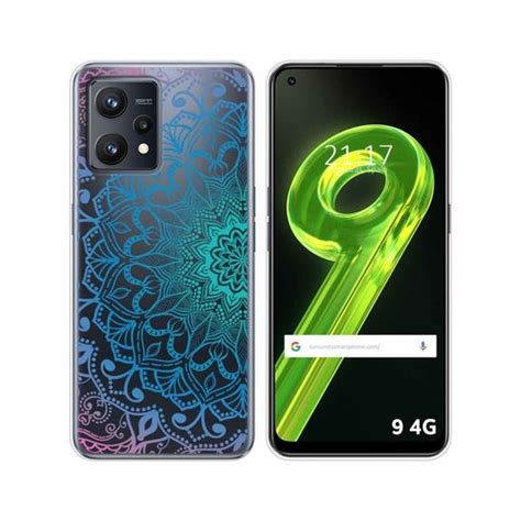 Funda Silicona Transparente Para Realme 9 4g Diseño Mandala Dibujos con