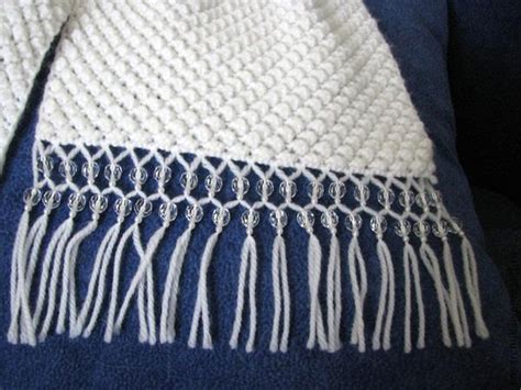 Шарф с оригинальной бахромой с бусинами - Вязание - Страна Мам