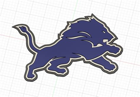 8 Detroit Lions Logo By Skyline0439 Download Free Stl Model