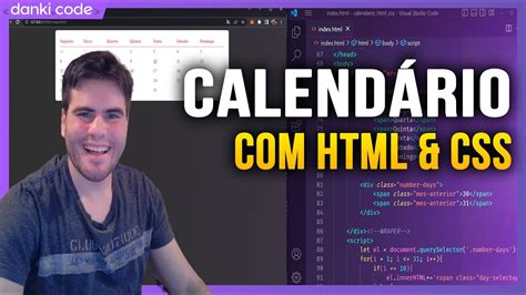 Criando Um Calend Rio Html Css E Javascript Youtube