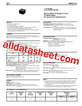 V23086 Datasheet PDF Tyco Electronics