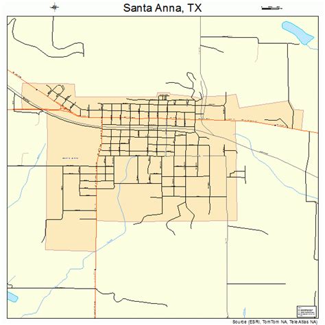 Santa Anna Texas Street Map 4865672