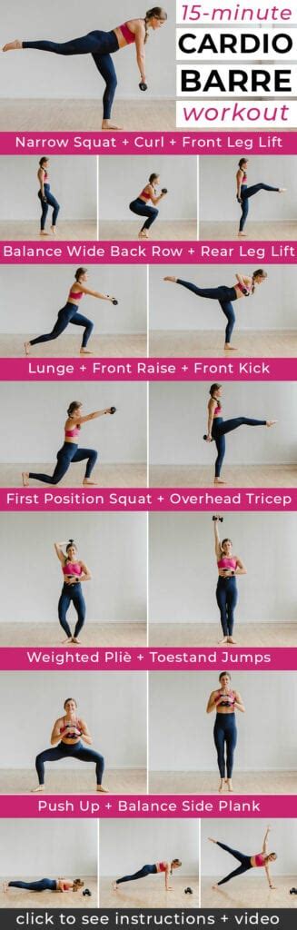 15 Minute Barre Workout Cardio Barre At Home Nourish Move Love