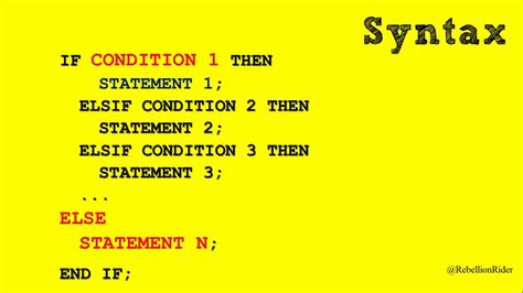 Pl Sql Tutorial 10 Pl Sql If Then Elsif Statement In Oracle Database By Manish Sharma Youtube