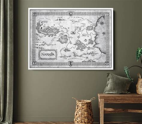 Map of Narnia the Chronicles of Narnia Map Canvas Naria Map - Etsy ...