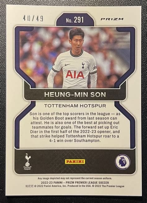 2022 23 Prizm EPL HEUNG MIN SON Purple Prizm 49 Tottenham EBay