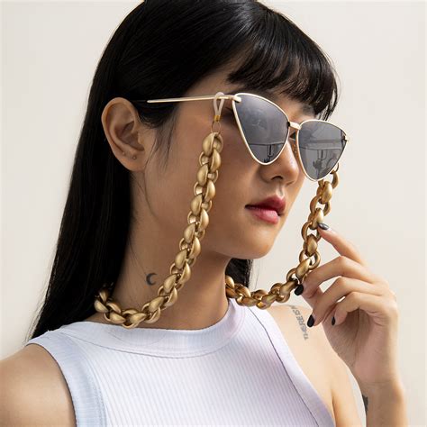 Chunky Gold Tone Sunglasses Chain