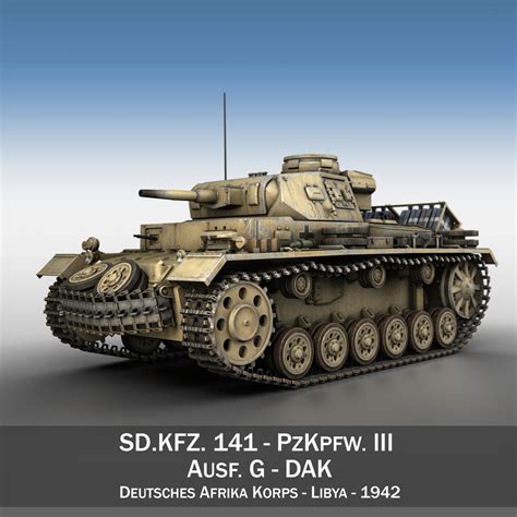 Panzer Iii Pzkpfw Iii Ausf G Dak D Model Buy Panzer Iii