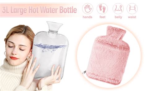 Amazon GetfuQi Hot Water Bottle Extra Large Hot Water Bottle With Cover Fl Oz Large