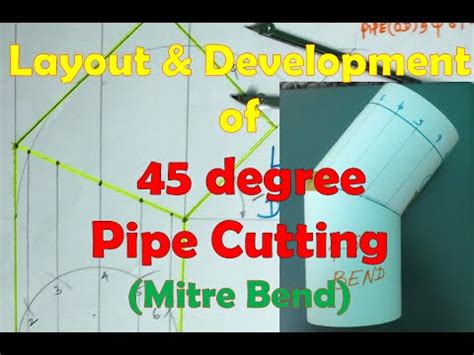 Layout And Development Of 45 Deg Pipe Miter Cutting YouTube