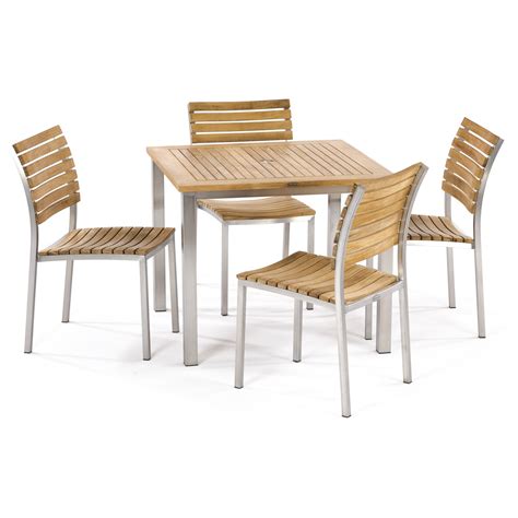 Vogue Square Teak & Stainless Steel Dining Set | Westminster Teak