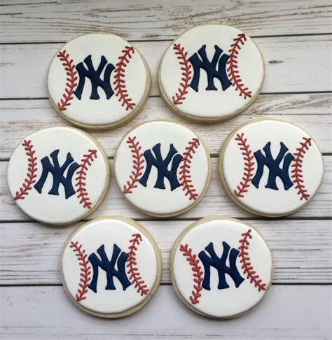 Ny Yankees Cookies Sugar Cookie Cookies Desserts