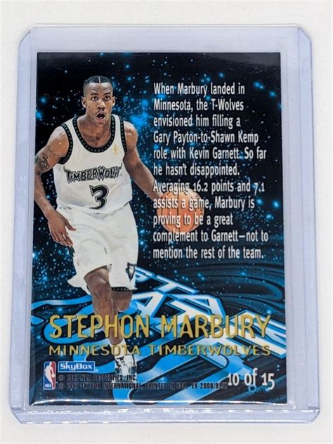 Skybox E X Star Date Stephon Marbury Rookie