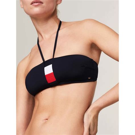 Sujetador De Bikini Bandeau Elevated Azul Marino Tommy Hilfiger La