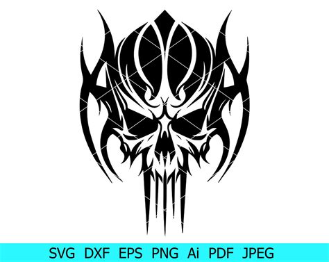 Skull Design Svg Skull Svg Silhouette Cameo Cricutskull Cut Files